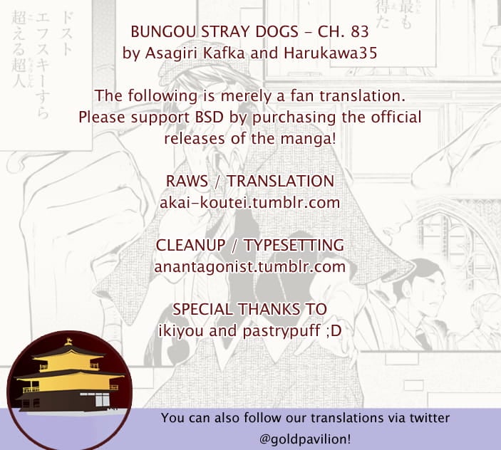 Bungou Stray Dogs, Chapter 83 image 01